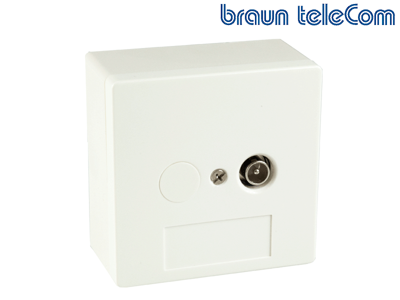 BTV 2 GHz aansluitdoos eengats, inbouw (btv 01 SET)