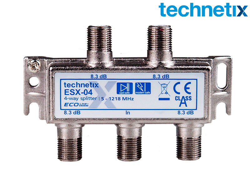 Viervoudige verdeler 5-1218 MHz (ESX-04+/N)