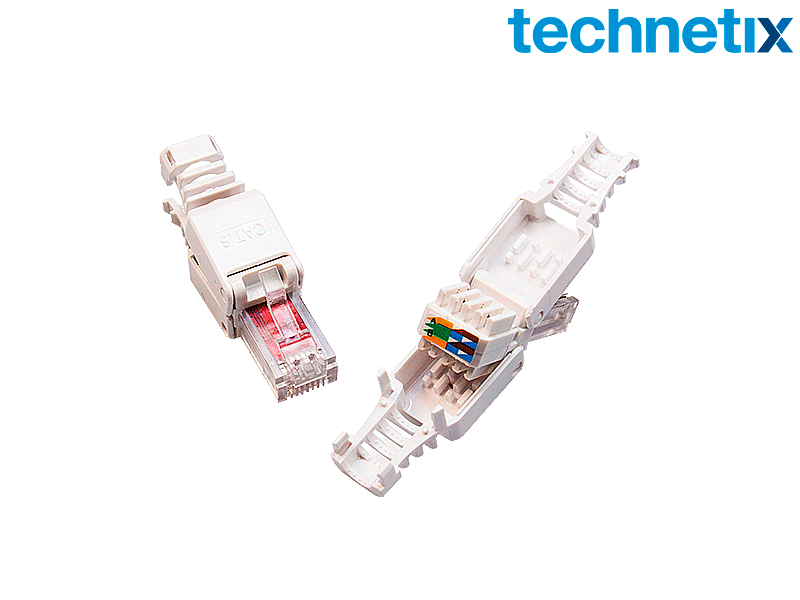 RJ45 snap-on connector voor CAT5/6, 2 stuks