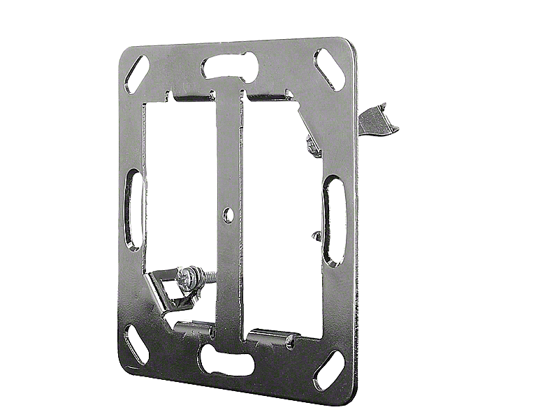 Metalen frame onderdeel van de modulaire wandcontactdoos