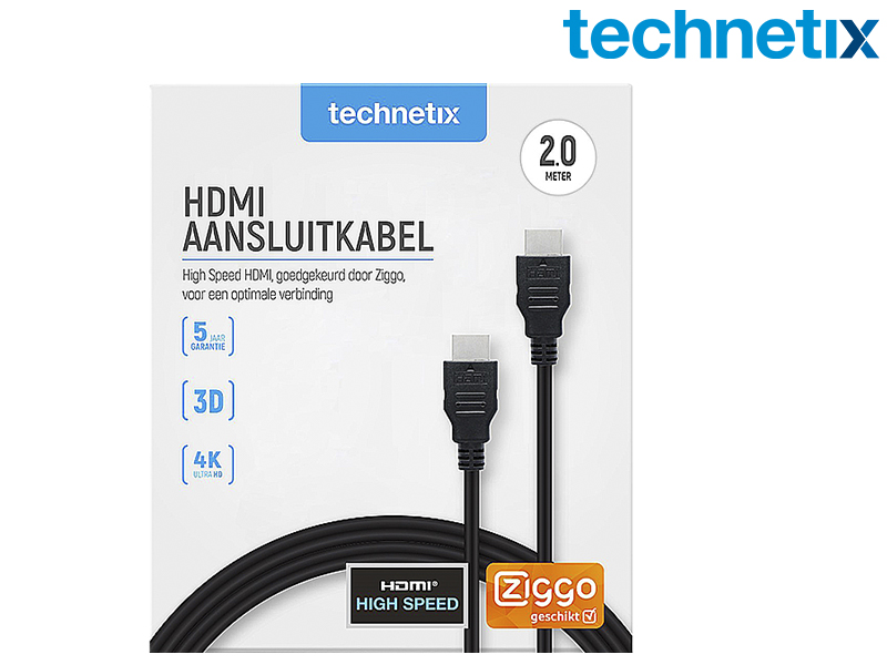 HDMI High speed 2.0 meter (Shopverpakking)