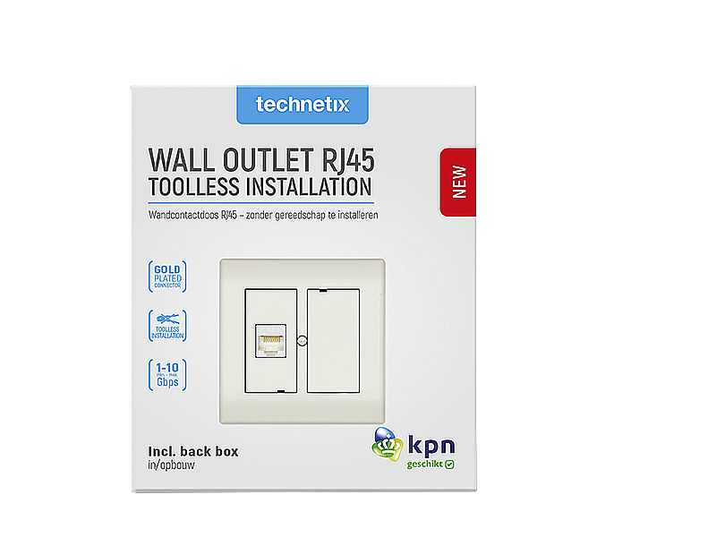 Modulaire wandcontactdoos internet (shopverpakking)